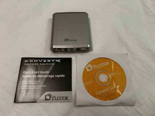 Plextor ConvertX PX-AV100U Digital Video Converter Video Capture USB W/ Software