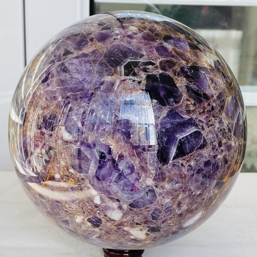 Natural Dream Amethyst Quartz Crystal Sphere Ball Healing 7600G