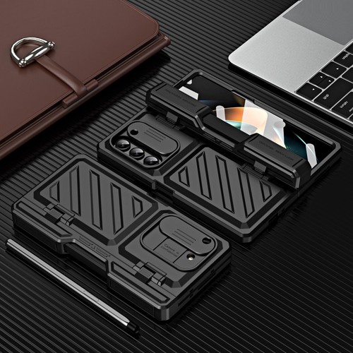 For Samsung Galaxy Z Fold5 /4 Armor Stand Case+ Screen Protector+ Pen+Lens Cover - 第 14/39 張圖片