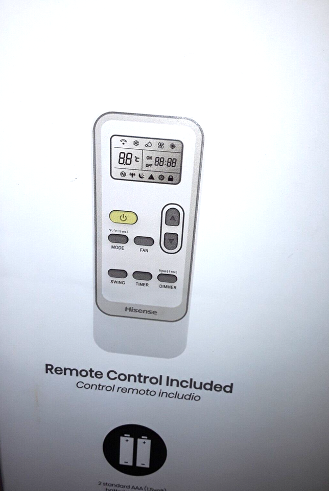 Hisense Portable Air Conditioner 250Sq.ft 6000 BTU 115Volt White