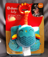 BRAND NEW: Diono Baby Soft Wraps  Toys: Owl - Seat Belt Soft Wraps Adorable