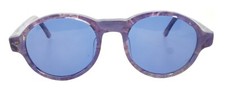 New Rare Kansai KY67PL FV HOYA Japan 90s Vintage Purple Plastic Round Sunglasses