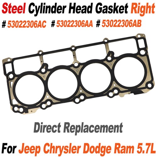 For Jeep Chrysler Dodge Ram 5.7L 53022306AC Steel Cylinder Head Gasket Right 1PC - Picture 1 of 11