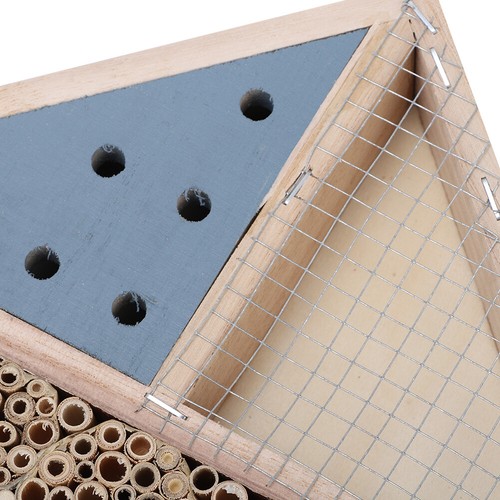Wooden Insect Bee House Wood Bug Room Hotel Shelter Garden Decor Nests Box AC - Picture 7 of 10