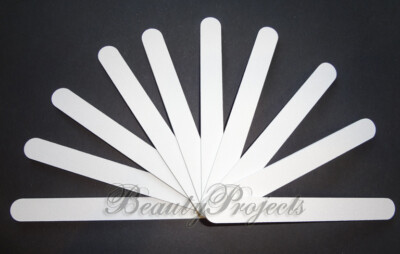 5000pcs White Mini Manicure Nail File 80/80 Grit 13cm Bulk - Plastic Center