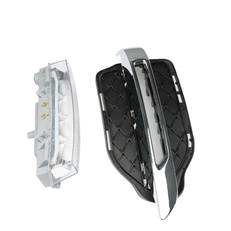 3x Front Right Fog Light Grille Chrome Trim Cover for Benz GLK250 350 2013-2015 - Image 4 of 4