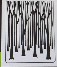 New Darice Embossing Folder "TREE TRUNKS" 4.25 x 5.75 Winter Forest Look Sealed