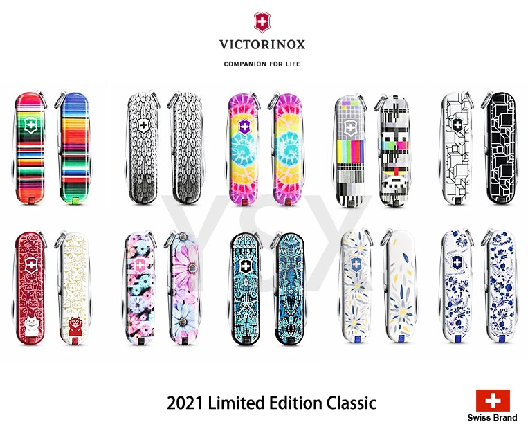 Victorinox Multiuso e Accessori :: Limited and Numbered Edition :: Fashion  Line 58mm :: Victorinox - Classic Line Limited Edition 2019 Complete  Collection of 10 Small Pocket Knives