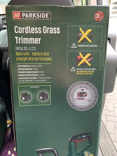 parkside cordless grass trimmer prta 20 li c3