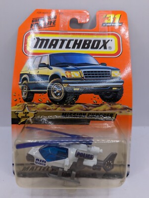 1999 Matchbox Law &amp; Order Mission Chopper #31 White