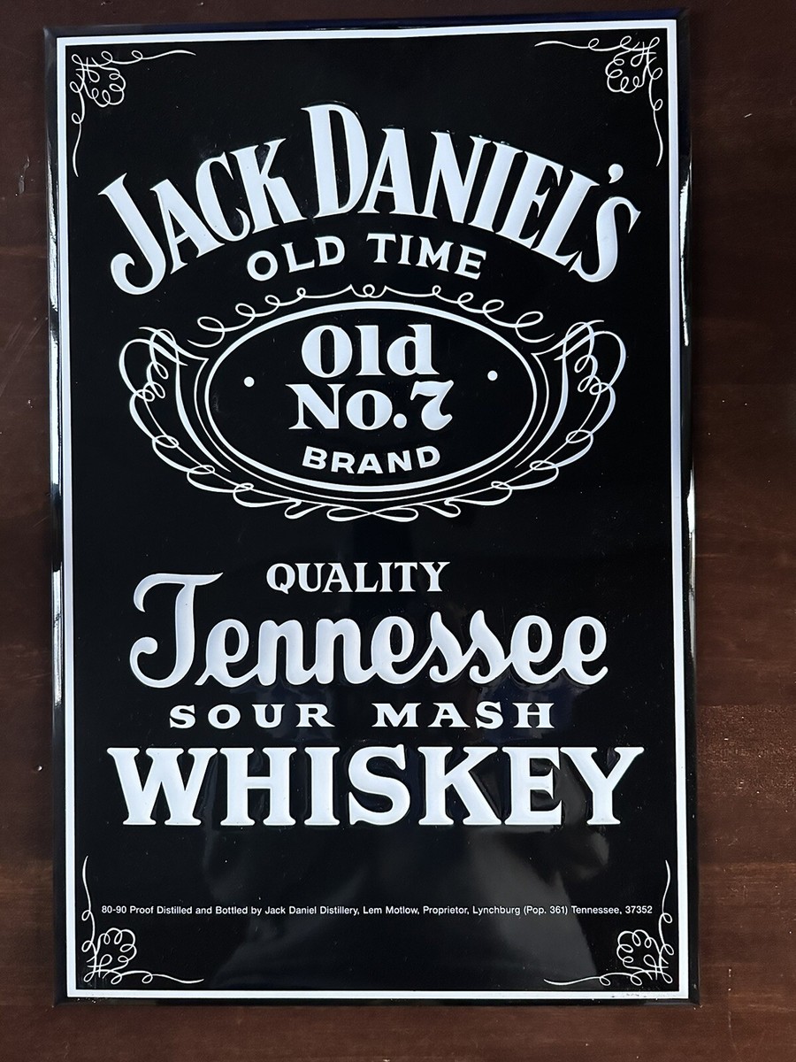 Jack Daniels Black Label DOUBLE SIDED Tin Sign | eBay