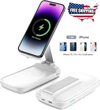 10000mAh 20W Power Bank Type-C LED Wireless Battery Charger Foldable Stand USA