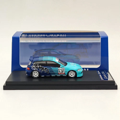 SW1:64 Honda Civic EG6 Kanjozoku FALKEN limited499 Diecast Model Car - Picture 10 of 16