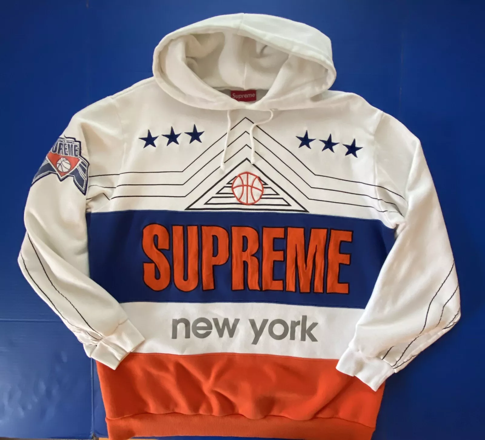 Sweat à capuche vintage Supreme 2003 Patrick Ewing taille XL