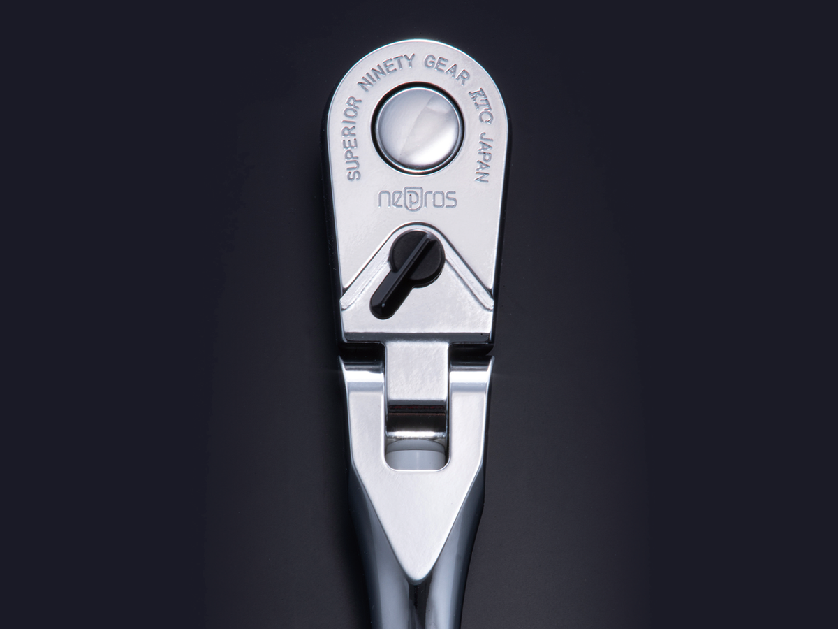 Nepros 9.5sq. Long Ratchet handle 90 gears Compact Flex Head Nepros 9.5sq. Long Ratchet handle 90 gears Compact Flex Head
