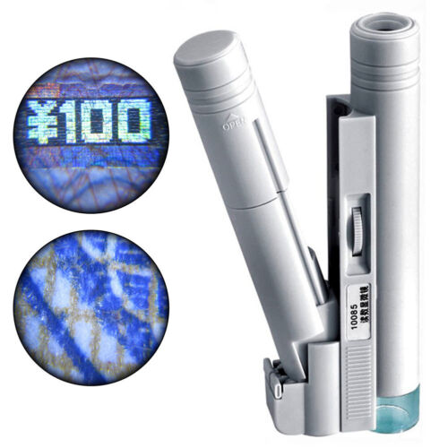 New 100x Zoom Microscope Handheld Portable Dual Tube Led Light Magnifier Loupe - Foto 1 di 11