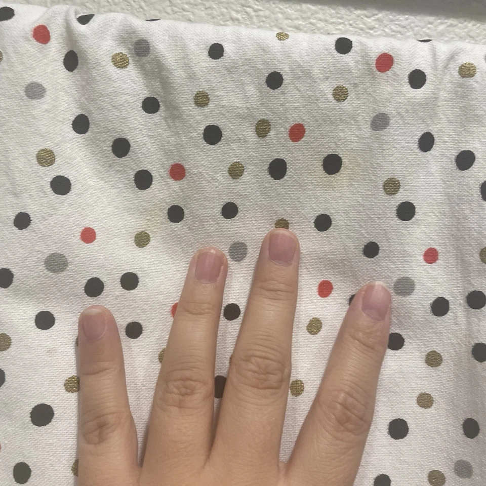 Spring Easter Table Runner 13X69" Cream Polka Dot Pink Stripes Gold Pink Silver - Image 4 of 4