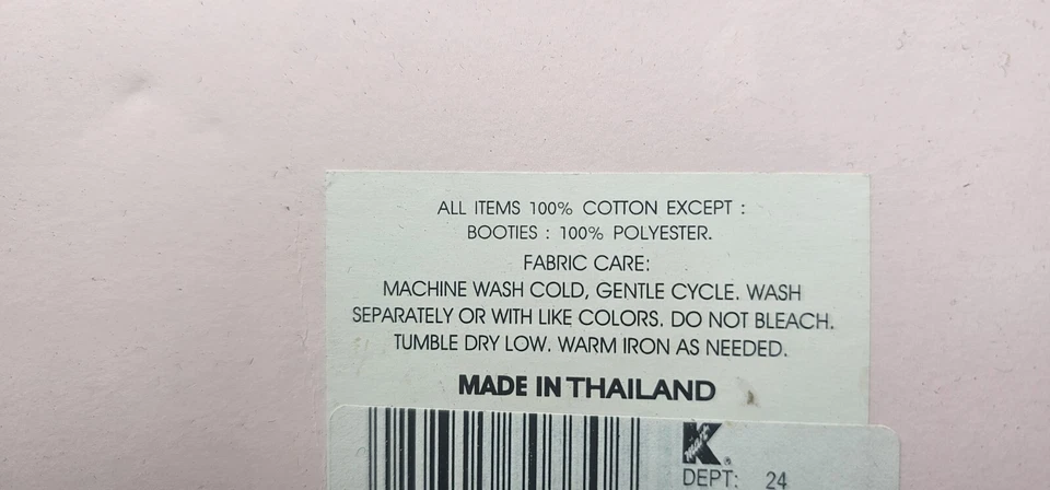 Vintage Baby Connection 3 Piece Newborn Girls Novelty Set Bib Bodysuit Booties  - Image 3 of 4