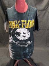 Pink Floyd Mens Moon Face In Quadrophonic Sound T-shirt Small Black n Gray