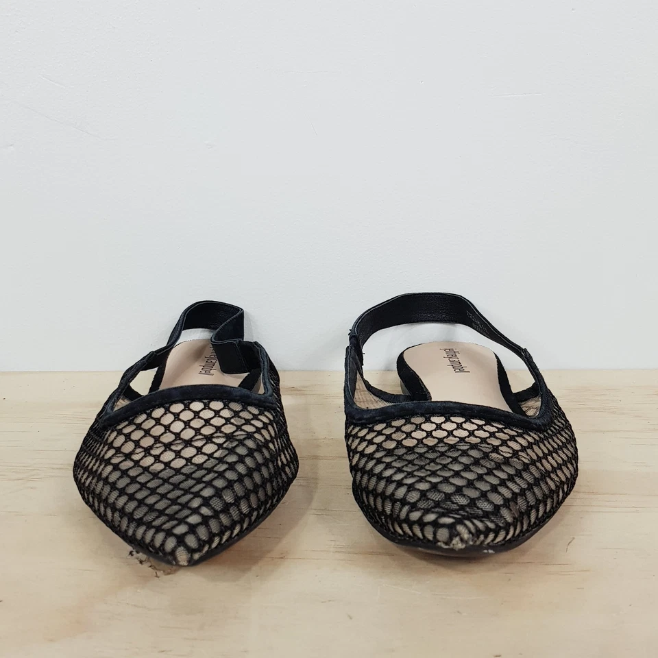 JEFFREY CAMPBELL Womens US 9.5 Black Emelia Mesh pointed flats Shoes - image 2 of 4