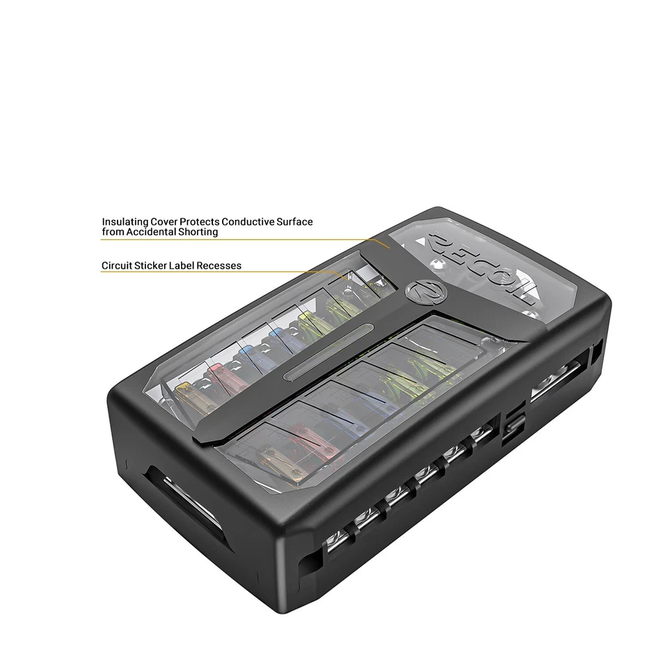 Recoil AFG12 Fuse Box 12-Way ATC/ATO Fuse Block with Negative Busbar - Image 4 of 4