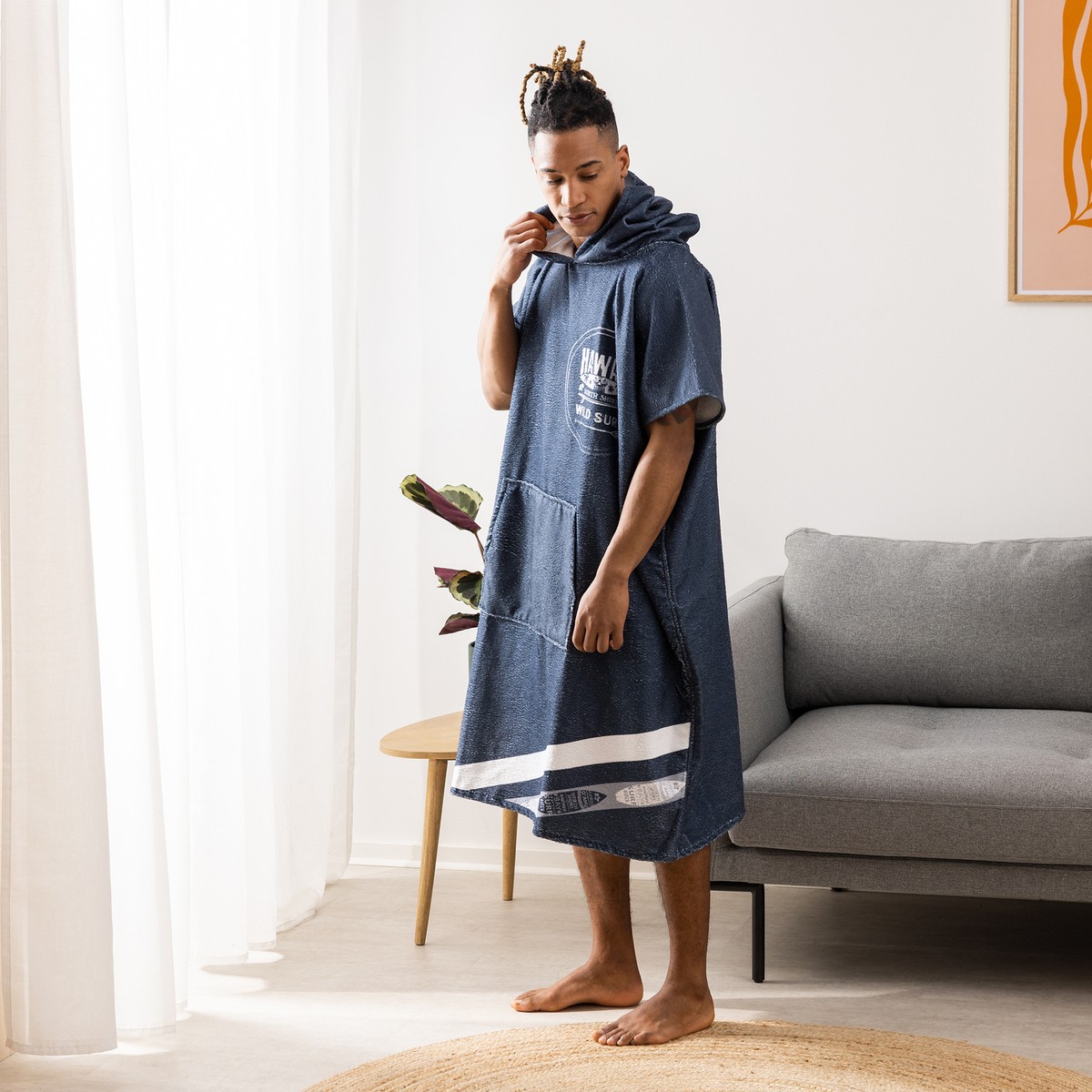 Poncho Surf Microfibra JORAKI - Asciugamano Con Cappuccio Per Spiaggia E Piscina