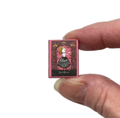 LITTLE THINGS OF INTEREST ALICE'S ADVENTURES IN WONDERLAND 1:12 Scale Miniature Readable Illustrated Pink