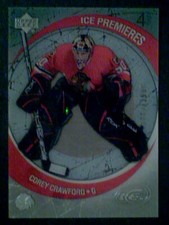 COREY CRAWFORD  05/06 AUTHENTIC ICE PREMIERES ROOKIE CARD /2999 SP