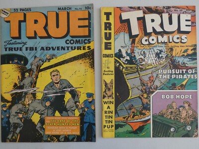 TRUE COMICS #70, 1948, TRUE COMICS #59 (INC) FEATURING BOB HOPE, 1947 ...