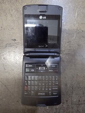 LG Lotus LX600 - Matte Black and Silver SPRINT Rare Keyboard Flip Phone OBO