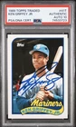 Ken Griffey Jr. 1989 Topps Traded #41T Signed Rookie Baseball Card PSA/DNA 10