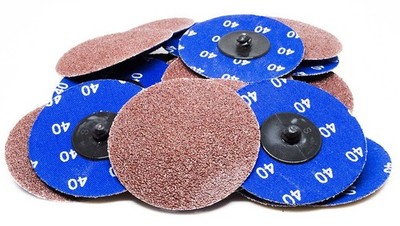 Benchmark Abrasives 3 Quick Change A/O Sanding Discs with a Male R-Type Backing