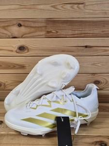 Size 12 - Adidas Electric+ 2 TPU Men\'s White Gold JI1477 Baseball Cleats adidas Adizero Electric+ 2.0 TPU Cleats - White | Free  main image 3