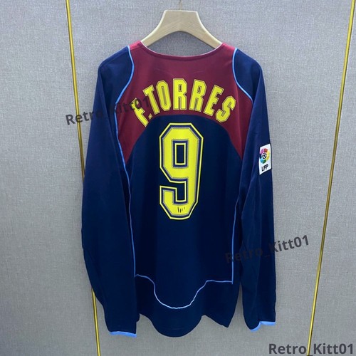 Fernando Torres 9 Atletico Madrid 2004/05 Black SpiderMan Long Sleeve Jersey XL