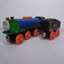Thomas the Tank Engine PATCHWORK HIRO & TENDER Wooden Railway *FREE POSTAGE*