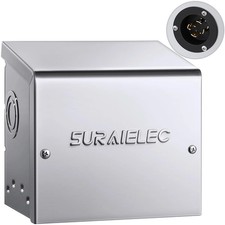 30 Amp Generator Power Inlet Box, NEMA L14-30P Generator Box for 4-Prong Gene...