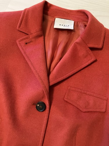 AKRIS Punto Orange Wool/angora Blazer Jacket Size 6/38/S $1800 Collar Pockets - Picture 13 of 14