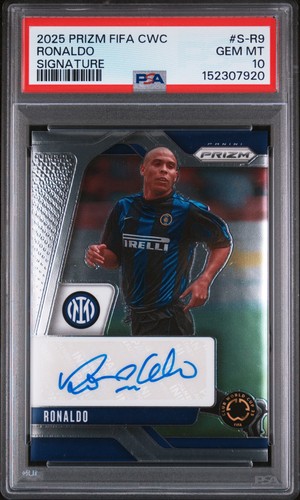 2025 PANINI PRIZM FIFA CLUB WORLD CUP SIGNATURES #S-R9 RONALDO PSA 10
