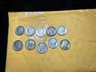 [Lot of 10] Mercury Dimes 1917,26,39,42,45,49  90% Silver