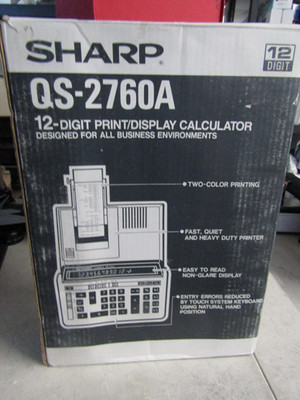 Sharp Compet Vintage QS-2760A Electronic Calculating Machine NEW