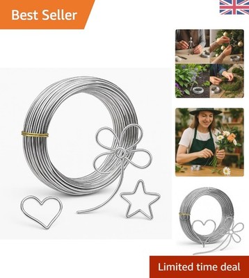 Basteldraht 1mm verzinkt - 30m Metall Modellierdraht zum Basteln | Dünner Garten...