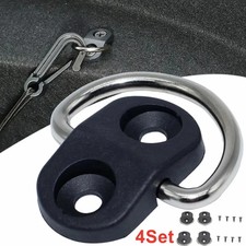 4PCS Car Trunk Cargo Net Hook Tie Down Ring Boot Floor Clip Screw Kit