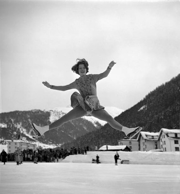 Tenley Albright 1953 Switzerland Historic Old Photo 1