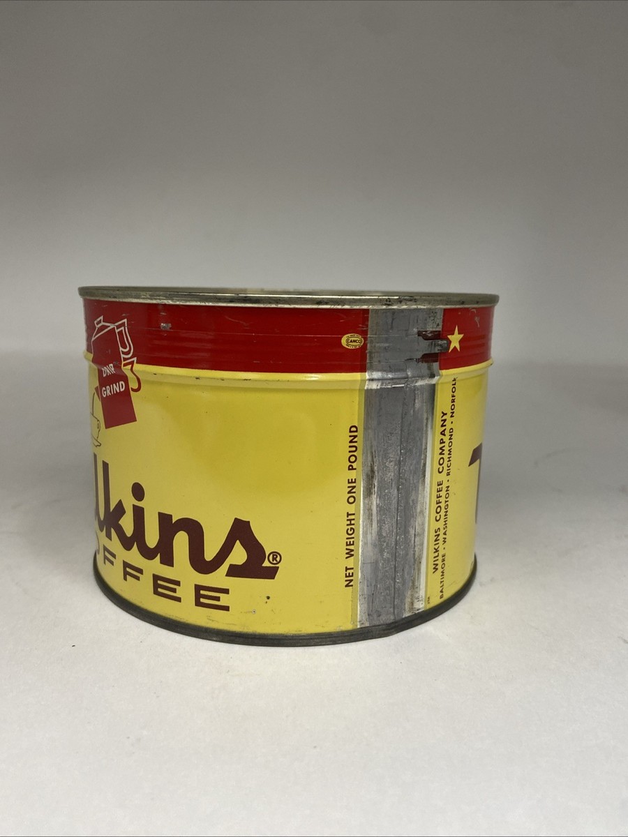 Vintage NOS Wilkins Coffee Tin - Drip Grind NEW OLD STOCK SEALED