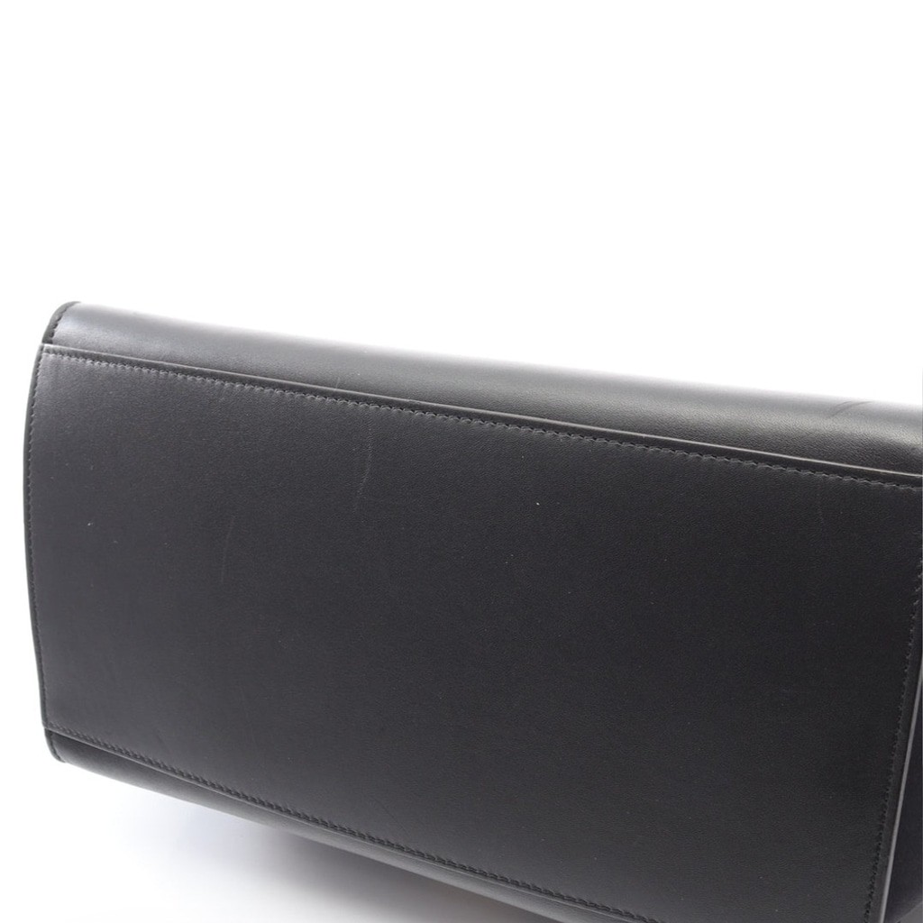 Celine Trapeze Bag | Black Croc-Embossed & Dark Navy Suede image 7