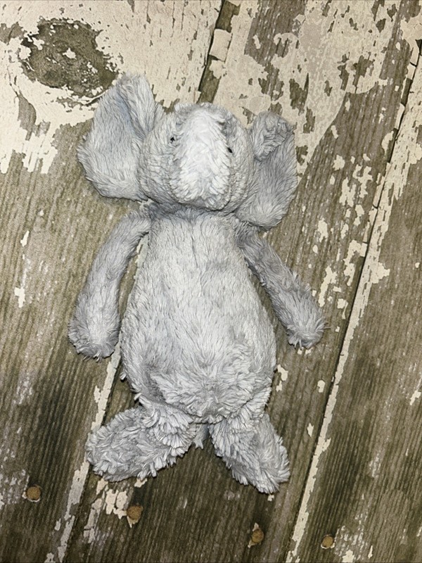 Jellycat Bashful Gray Elephant Plush Grey Stuffed Animal Toy