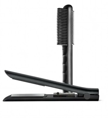 SOLEIL SET Black Professional Ceramic Flat Iron *AND* Styling Comb L50PS-B1 NEW!