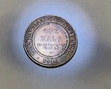 Australia 1936 Halfpenny 1/2d George V