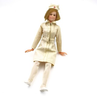 Vintage 1967 Hasbro G.I. Jane Original Nurse Action Figure 10.5in Doll #X1395