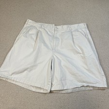 Lands' End Men s Size 40 Chino Shorts Regular Tan Khaki 100 Cotton Pockets